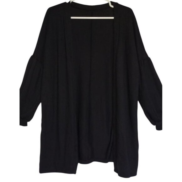 Alishebuy Women's Black Open Front Long Cardigan Sweater Size M. NWT - Picture 4 of 6